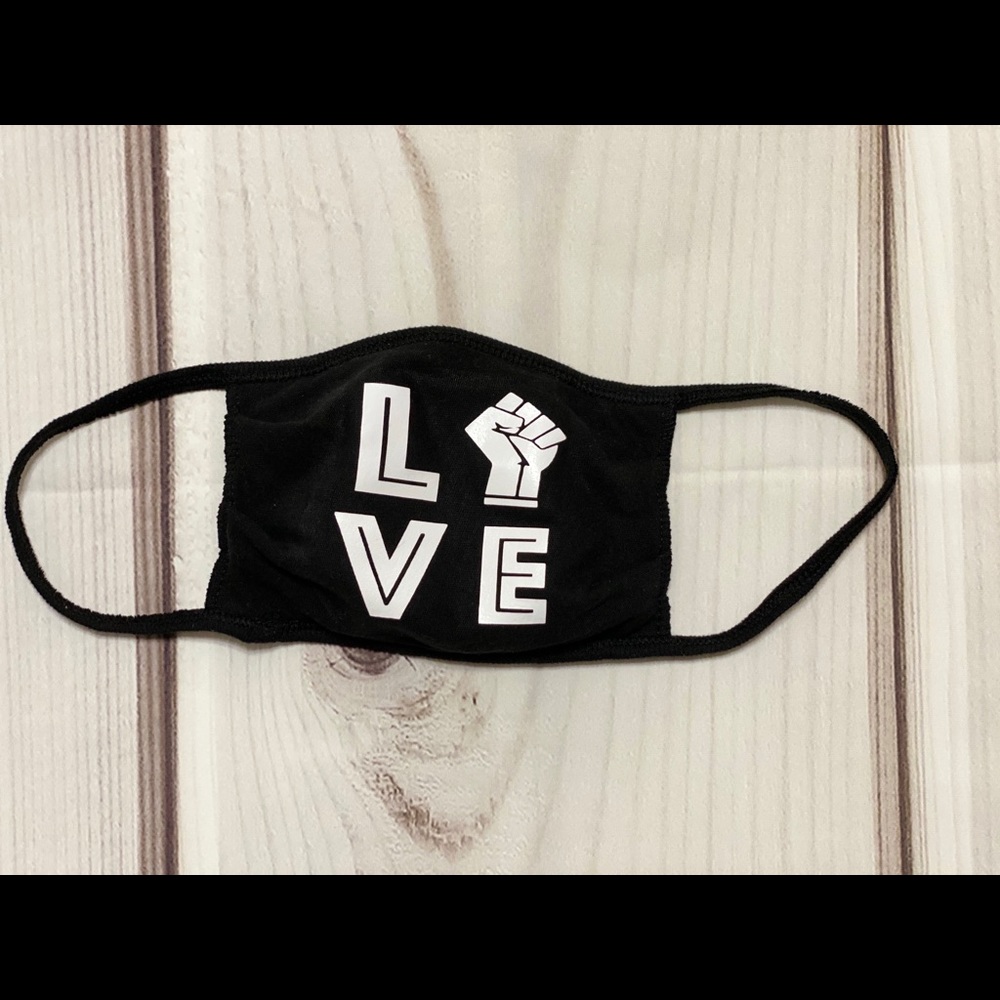 Custom face mask love black power